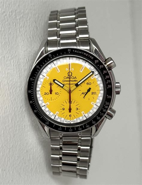 omega speedmaster michael schumacher yellow|schumacher omega speedmaster price.